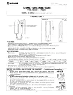 Aiphone IC-1AD(U Instructions preview