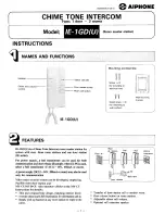 Aiphone IE-1GD Instructions предпросмотр