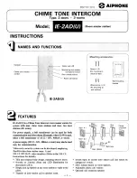 Предварительный просмотр 1 страницы Aiphone IE-2AD(U Instructions