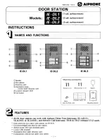 Aiphone IE-DL1 Instructions предпросмотр