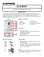 Aiphone IS-IP4DVF Quick Start Manual preview