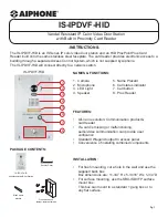 Aiphone IS-IPDVF-HID Instructions предпросмотр