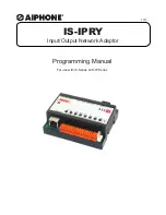 Aiphone IS-IPRY Programming Manual preview