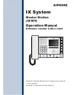 Aiphone IX System Operation Manual предпросмотр