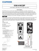 Предварительный просмотр 1 страницы Aiphone IXW-HWCBP Instructions