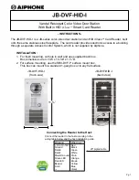 Aiphone JB-DVF-HID-I Instructions предпросмотр