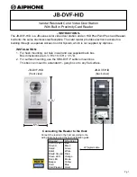 Preview for 1 page of Aiphone JB-DVF-HID Instructions