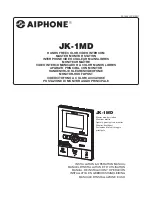 Предварительный просмотр 1 страницы Aiphone JK-1MD Installation And Operation Manual