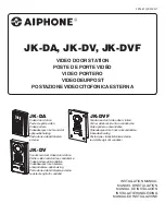 Предварительный просмотр 1 страницы Aiphone JK-DA Installation Manual