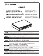 Предварительный просмотр 1 страницы Aiphone JKW-IP (French) Manuel D’Installation