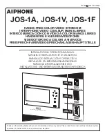 Aiphone JOS-1A Installation & Operation Manual предпросмотр