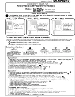 Aiphone KC-1HRD Installation Manual preview