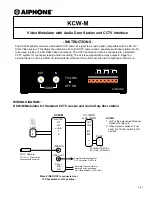 Aiphone KCW-M Instructions preview