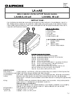 Preview for 1 page of Aiphone LA-20AS Instructions