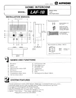 Предварительный просмотр 1 страницы Aiphone LAF-1B Installation Manual