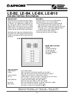 Preview for 1 page of Aiphone LE-B10 Specifications