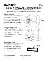 Aiphone LE-Bn Installation Instructions preview