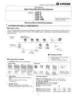 Aiphone LEF-10 Installation & Operation Manual предпросмотр