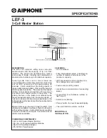 Aiphone LEF-3 Specifications preview