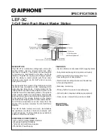 Aiphone LEF-3C Specifications предпросмотр