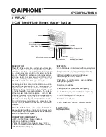 Aiphone LEF-5C Specifications preview