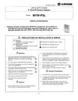 Aiphone LEF MYW-P3L Installation Manual preview