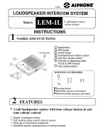 Aiphone LEM-1L Instructions предпросмотр