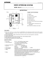 Aiphone MA-4U Instructions Manual preview