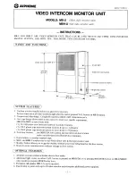 Предварительный просмотр 1 страницы Aiphone MB-U Instructions Manual