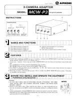 Aiphone MCW-P3 Instructions preview