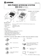 Aiphone MID-POWER MP-1S Instructions preview