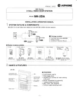 Preview for 1 page of Aiphone MK-2DA Installation And Operation Manual