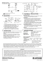 Предварительный просмотр 2 страницы Aiphone MK-DS Installation And Operation Manual