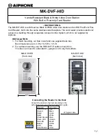 Preview for 1 page of Aiphone MK-DVF-HID Instructions