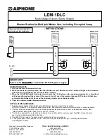 Aiphone MULTI MASTER LEM-1DLC Instructions preview