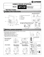 Aiphone MY-CB User Manual preview