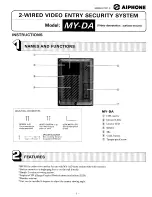 Preview for 1 page of Aiphone MY-DA Instructions