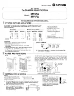 Aiphone MY SERIES MY-EA Installation & Operation Manual preview