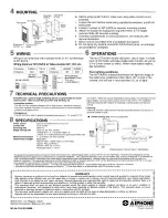 Предварительный просмотр 2 страницы Aiphone MY SERIES MY-EA Installation & Operation Manual