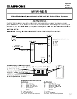 Preview for 1 page of Aiphone MYW-MD/B User Manual