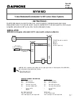 Aiphone MYW-MD Instructions предпросмотр