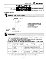 Preview for 1 page of Aiphone MYW-P3B Instructions Manual