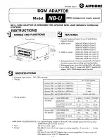 Предварительный просмотр 1 страницы Aiphone NB-U Instructions