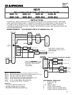 Aiphone NDR-10 Instructions preview