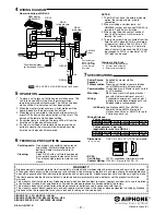 Предварительный просмотр 2 страницы Aiphone NE-JA Installation & Operation Manual