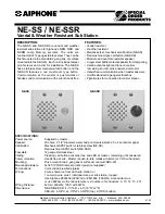 Aiphone NE-SS Specifications предпросмотр