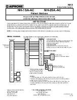 Предварительный просмотр 1 страницы Aiphone NH-1SA-AC Instructions