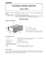 Aiphone PB-2 Instructions предпросмотр