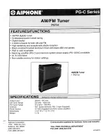 Preview for 1 page of Aiphone PGT-8 Specifications