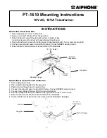 Aiphone PT-1610 Mounting Instructions предпросмотр